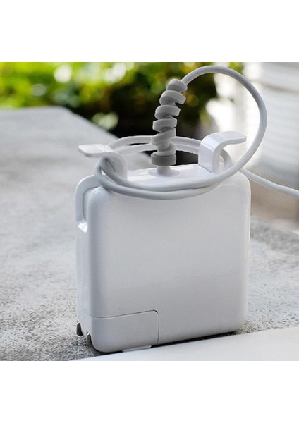 Gri Tarzı Spiral Koruyucu Koruyucu Kapak iPhone Android Için Mükemmel ve Dayanıklı Silikon Işlemi USB Kablosu Kablosu Koruyucu Kılıf (Yurt Dışından)