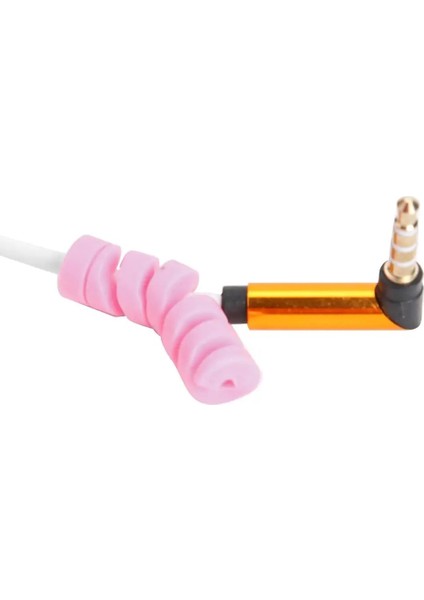 Gri Tarzı Spiral Koruyucu Koruyucu Kapak iPhone Android Için Mükemmel ve Dayanıklı Silikon Işlemi USB Kablosu Kablosu Koruyucu Kılıf (Yurt Dışından)