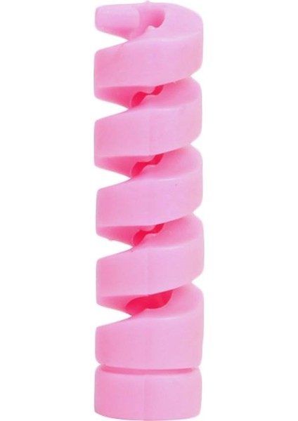 Pembe Tarzı Koruyucu Koruyucu Kapak iPhone Için Mükemmel ve Dayanıklı Silikon Işlemi Android USB Şarj Kablosu Koruyucu Kılıf (Yurt Dışından)