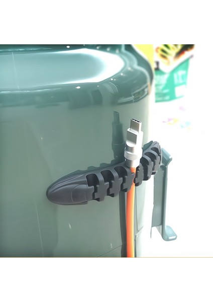 7 Klip Siyah Stil Kablo Düzenleyici Silikon USB Kablo Sarıcı Esnek Kablo Yönetim Klipleri Fare Kulaklık Kulaklık Için Kablo Tutucu (Yurt Dışından)