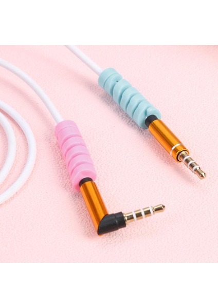 Sarı Stil Spiral Koruyucu Koruyucu Kapak iPhone Android Için Mükemmel ve Dayanıklı Silikon Işlemi USB Kablosu Kablosu Koruyucu Kılıf (Yurt Dışından)