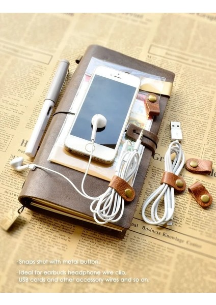 10 Adet Açık Kahverengi Tarzı Kordon Koruyucu Kablo Düzenleyici USB Tutucu Kablo Yönetimi Sarma Kulaklık Kulaklık Sarıcı Minik Deri Hediyeler Gadget'ı (Yurt Dışından)