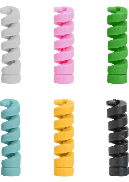 Pembe Tarzı Spiral Veri Kablosu Koruyucu Kapak Silika Jel, Apple Android Şarj Hattının Kırılma Önleyici Koruyucu Kapak Için Uygun (Yurt Dışından) indirimleri