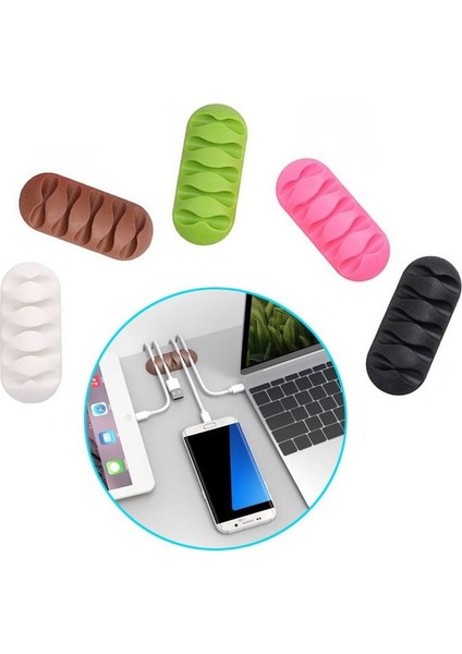 Rastgele Renk Stili 5-Klip Kulaklık Kablo Sarıcı Düzenleyici Şarj Cihazı Kablo Tutucu Tespit Klipleri Pc Tv Için USB Kravat USB Kablosu Kulaklık Tel Koruyucu (Yurt Dışından)