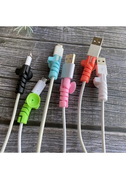 Uction Cup Kablo Koruyucu Kapak Apple Android Telefon Için Evrensel Spiral Veri Koruyucu Kapak Orijinal Şarj Kablosu (Yurt Dışından)