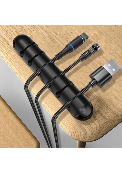Beyaz 4 Delikli Stil 4 Adet Masaüstü Çift Taraflı Gözenekli Izlenmeyen Kablo Tutucu Tel Kordon Koruyucu Silikon USB Kablosu Tel Organizatör Yönetim Kelepçesi (Yurt Dışından)