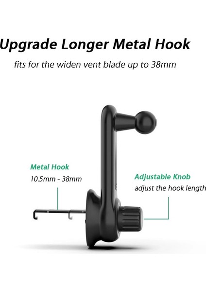 Uzatma Kolu - 15MM Tarzı Araba Telefon Tutucu Için Uzatma Kolu Hava Firar Klipsi Yükseltme Standı Top Kafa Dağı Hava Çıkışları Arabada Telefon Desteği (Yurt Dışından) indirimleri