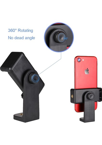 Siyah Stil Evrensel 360 Derece Döndürme Mini Hafif Telefon Ekibi Cep Telefonu Tutacağı Masa Tripod Montajı IPhone 13 Pro Max 12 Için (Yurt Dışından)