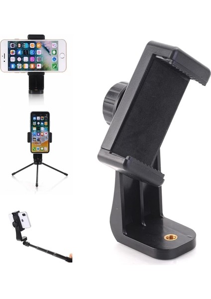Siyah Stil Evrensel 360 Derece Döndürme Mini Hafif Telefon Ekibi Cep Telefonu Tutacağı Masa Tripod Montajı IPhone 13 Pro Max 12 Için (Yurt Dışından) fiyatları