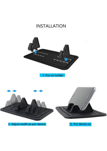 Siyah Stil Yüksek Li Araç Telefonu Tutucu Silikon Ped Dash Mat Cep Telefonu Araç Montaj Gps Tutucu Telefon Kaymaz Masa Standı Için Cradle Dock (Yurt Dışından) indirimleri