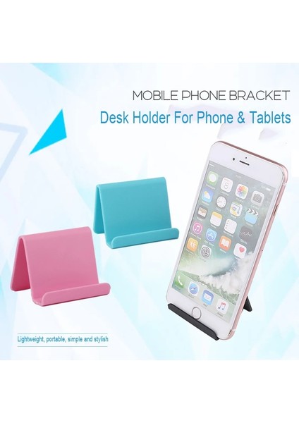 Sarı Stil Cep Telefonu Tutucu Masa Masaüstü Standı Plastik Masa Dağı Şeker Renk Mini Taşınabilir Tutucu Akıllı Telefon Için Evrensel Braket (Yurt Dışından) modelleri