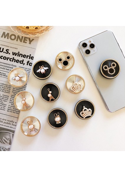 No.10 Tarzı Lüks Evrensel Inci Masaüstü Tutkal Katlanabilir Telefon Tutacağı, IPhone x Pro Max Kulaklık Kordon Sarıcı Araç Telefonu Tutacağı Için Uygundur (Yurt Dışından) fiyatları