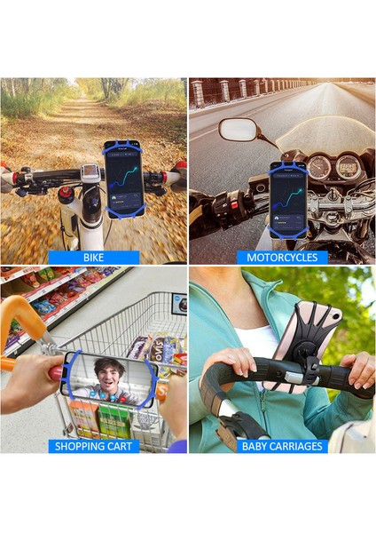 Sarı Stil K05 Bisiklet Telefon Tutucu Moto Mobil Tutucular Silikon Bisiklet Tutacağı Evrensel Montaj Dayanıklı ve Güvenli Süper Elastik Bisiklet Rafı (Yurt Dışından)