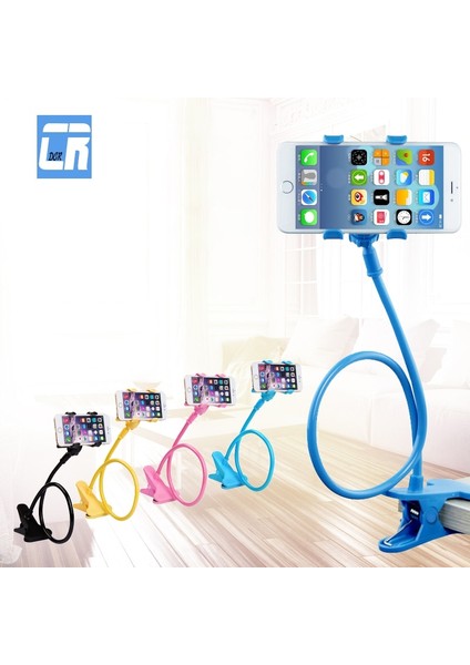 Mavi Stil Dcr Evrensel Esnek Uzun Kol Tembel Telefon Tutucu Yatak Cep Telefonu Masa Masa Araba Klip Montaj Braketi Samsung Için iPhone Için Standı (Yurt Dışından) fiyatları