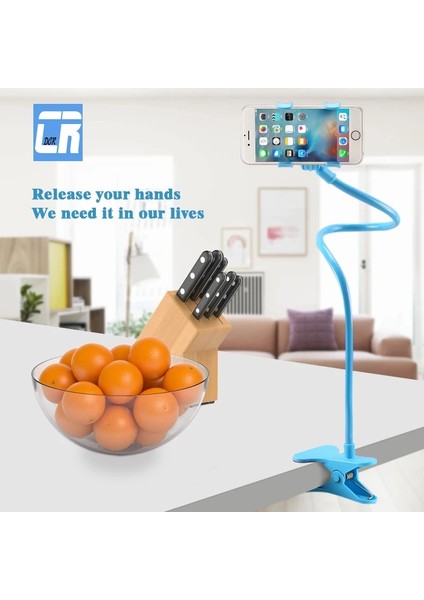 Mavi Stil Dcr Evrensel Esnek Uzun Kol Tembel Telefon Tutucu Yatak Cep Telefonu Masa Masa Araba Klip Montaj Braketi Samsung Için iPhone Için Standı (Yurt Dışından) fırsatları