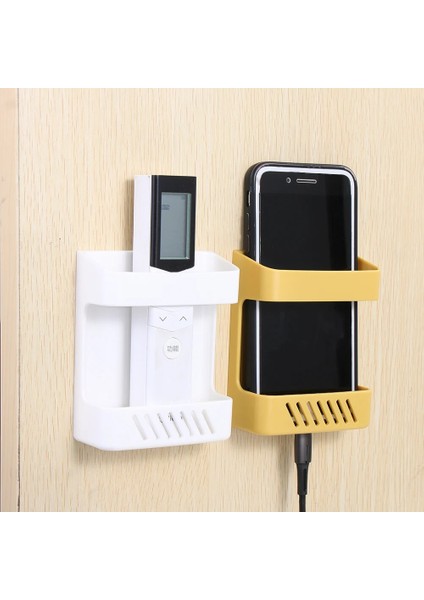 5 Sarı Stil Yazın Yapıştır Tarzı Cep Telefonu Şarj Tutucu Braketi IPhone Anahtarlık Duvara Montaj Standı Pratik Duvar Rafı Otel Evrensel (Yurt Dışından) modelleri