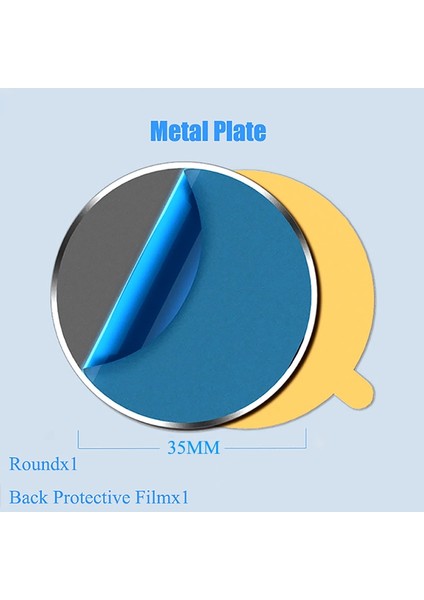 3 Adet Yuvarlak Stil 3m Metal Plaka Disk Demir Levha Mıknatıs Cep Cep Telefonu Tutucu Manyetik Disk Demir Araba Havalandırma Dağı Akıllı Telefon Standı (Yurt Dışından) indirimleri