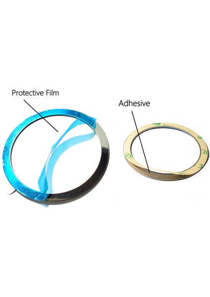 51X61MM-2 Adet Tarzı Evrensel Magsafe Araç Şarj Cihazı Telefon Tutacağı Yuvarlak Metal Demir Yüzük Magsafe Cüzdan Etiketi Manyetik Kablosuz Şarj Cihazı Standı (Yurt Dışından) indirimleri