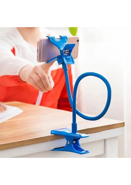 No.8 Stili Uzun Esnek Dudak Cep Cep Telefonu Tutucu Çoklu Renkli Tembel Yatak Masaüstü Braketi Samsung Için IPhone Için Montaj Standı (Yurt Dışından) fırsatları