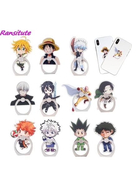 No.6 Tarzı R1687 Anime Boy Karikatür Moda Yüzük Metal Cep Telefonu Aksesuarları Dönen Halka Braketi Tembel Masaüstü Anti-Düşme Braketi Hediyeler (Yurt Dışından) fiyatları