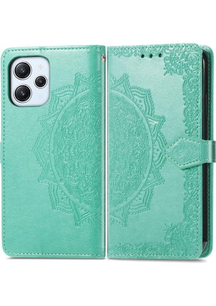 Redmi 12 Için Kılıf Deri Kılıf Darbeye Zarif Desen Basit Flip (Yurt Dışından)