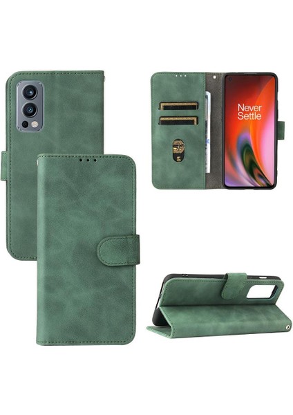Oneplus Nord 2 Kart Ekleme Deri Için Kılıf Folio Flip Case Tam (Yurt Dışından)