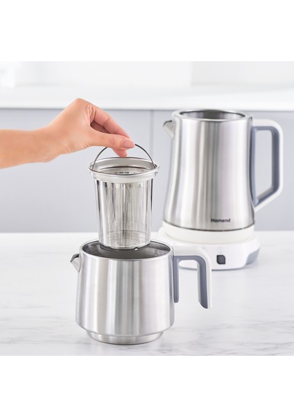 Royaltea Elegant 1775H Konuşan Çay Makinesi Inox Beyaz