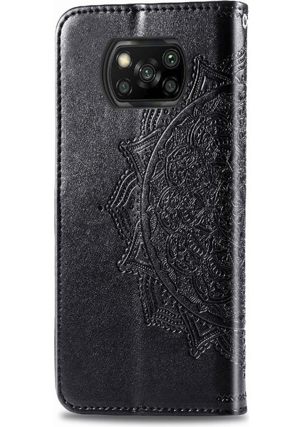 Xiaomi Poco X3 Nfc Darbeye Deri Kılıf Zarif Desen (Yurt Dışından)