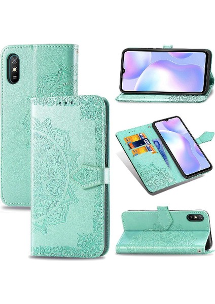 Redmi 9A Darbeye Deri Kılıf Zarif Desen Basit Flip Case (Yurt Dışından) fiyatları