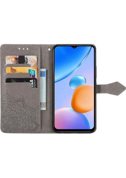 Redmi Için Kılıf 10 5g Basit Iş Zarif Desen Kapak Çevirin Deri (Yurt Dışından)