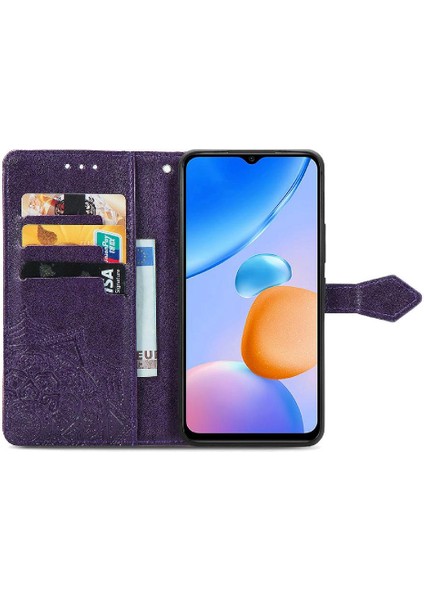 Redmi Için Kılıf 10 5g Basit Iş Zarif Desen Kapak Çevirin Deri (Yurt Dışından)