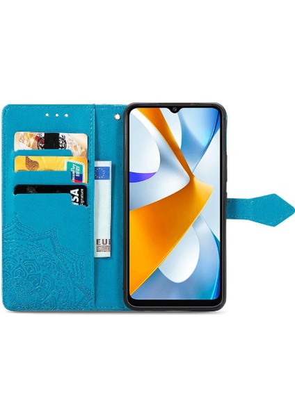Xiaomi Poco C40 Deri Kılıf Kapak Çevirin Darbeye Zarif (Yurt Dışından)