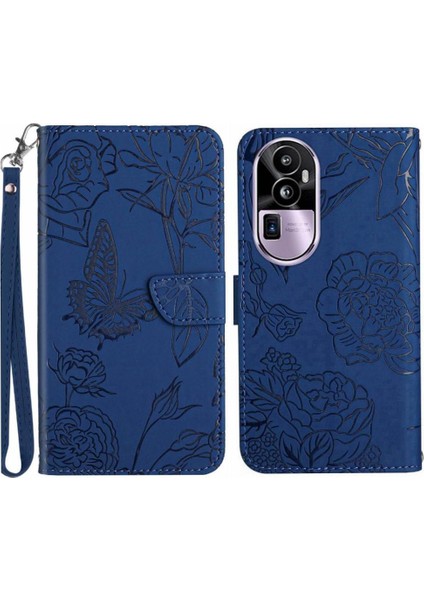 Kılıf Için Oppo Wrist 10 Pro 5g Bilek Kayışı Çiçekler ve Kelebekler Pu (Yurt Dışından)