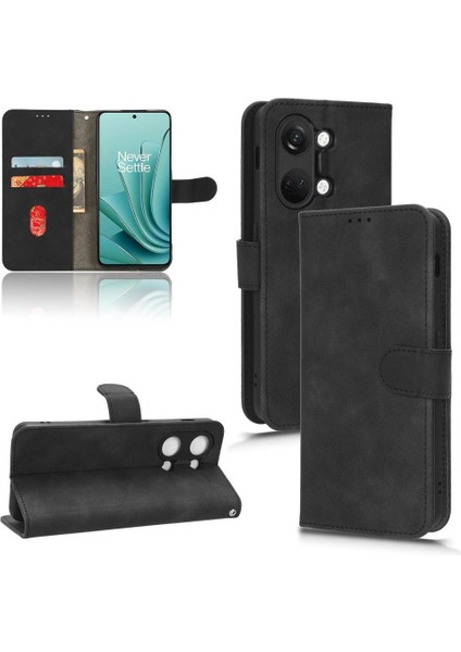 Oneplus Ace 2V Kart Ekleme Deri Için Kılıf Folio Flip Case Tam (Yurt Dışından)