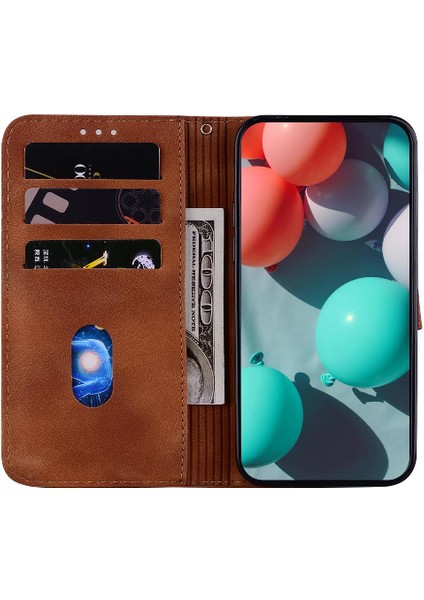 Onur X7 Kart Yuvası Fonksiyonu Için Kılıf Cüzdan Kabartmalı Desen Flip Folio Pu (Yurt Dışından)