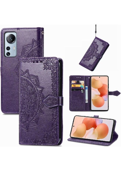 Xiaomi 12 Lite Için Kılıf Zarif Desen Kapak Kapak Darbeye Basit (Yurt Dışından)