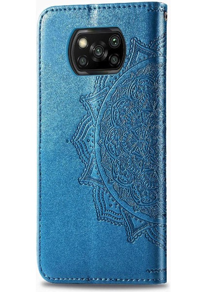 Xiaomi Poco X3 Nfc Darbeye Deri Kılıf Zarif Desen (Yurt Dışından)