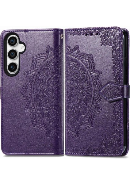 Samsung S23FE Darbeye Basit Iş Zarif Desen Flip Case (Yurt Dışından)