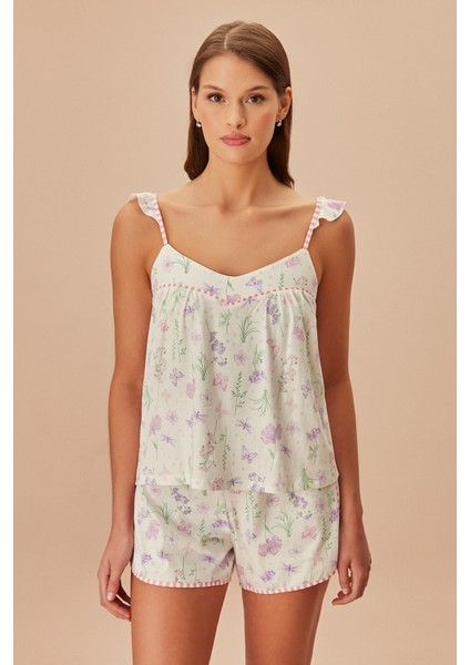 Butterfly Kadın Şort Takımı Farklı Renk Seçenekleriyle Rahat Pijama