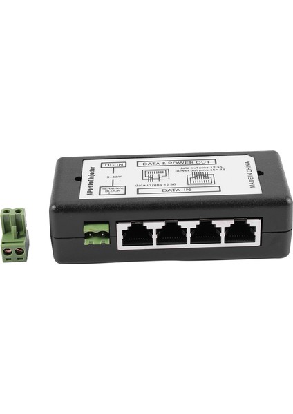 4 Port Poe Enjektör Poe Güç Adaptörü Ethernet Güç Kaynağı Pin 4,5(+)/7,8(-) Giriş DC12V-DC48V Ip Kamera Için (Yurt Dışından) fırsatları