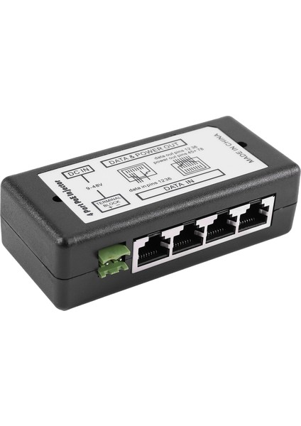 4 Port Poe Enjektör Poe Güç Adaptörü Ethernet Güç Kaynağı Pin 4,5(+)/7,8(-) Giriş DC12V-DC48V Ip Kamera Için (Yurt Dışından) indirimleri