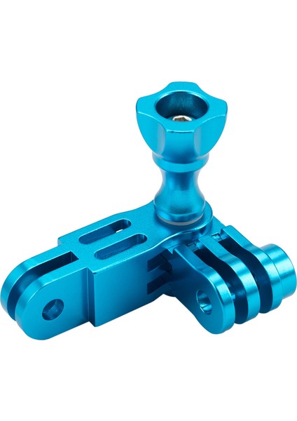 Cnc Alüminyum Alaşımlı Üç Yollu Pivot Kol Montaj Adaptörü Hero 1 2 3 3+ 4 5 Oturum//sj/gitup Spor Kamera Mavi (Yurt Dışından)