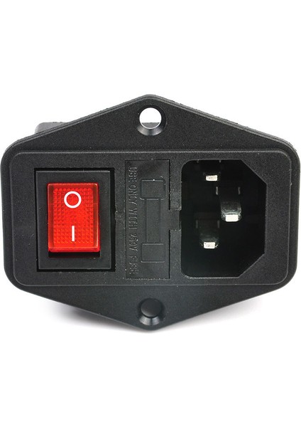 Yeni 3 Pin IEC320 C14 Ac Giriş Erkek Fiş Güç Soketi Sigorta Anahtarı 10A 250 V (Yurt Dışından)