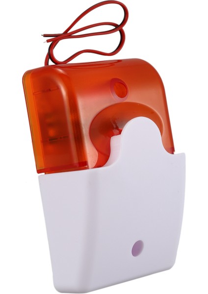Mini Kablolu Strobe Uyarı Sireni Dayanıklı Dc 12 V Ses Alarmı Yanıp Sönen Işık Ses Siren Korna Ev Güvenlik Alarm Sistemi 115DB Turuncu (Yurt Dışından) fiyatları
