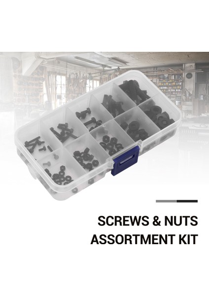 150 Adet M2 M2.5 M3 M5 Naylon Altıgen Vida Cıvata Somunu Standoff Spacer Çeşitler Kiti Siyah (Yurt Dışından) fiyatları