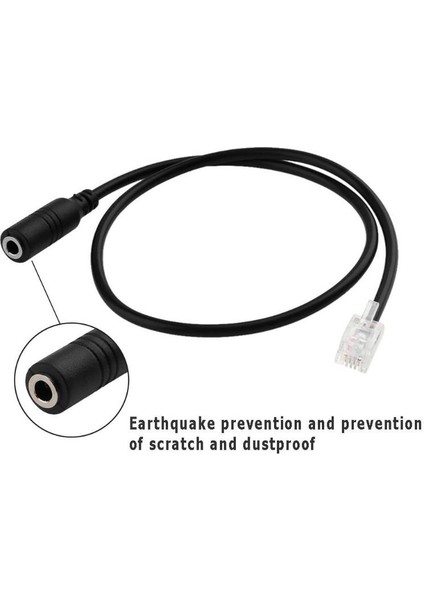 Rj9 4P4C Erkek Fiş 3.5mm Dişi Jak Kulaklık Ses Telefon Dönüştürücü Adaptör Uzatma Kablo Tel Kablosu/ (Yurt Dışından)