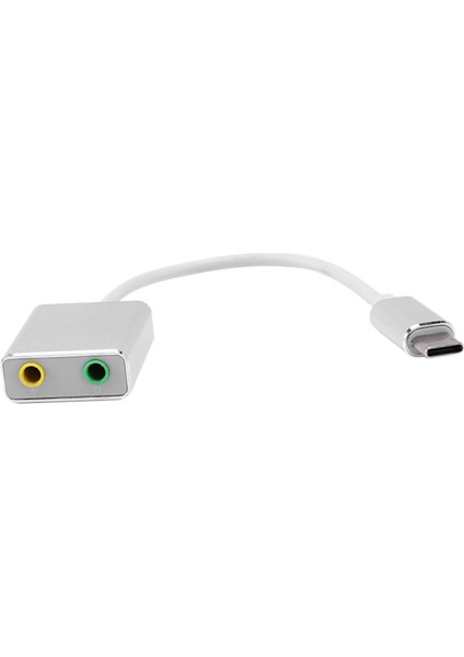 Konektör Tipi C Kablo Ses I Ayırıcı Harici Adaptör Kulaklık USB Ses I Harici Adaptör ile 3.5mm Dişi (Yurt Dışından)