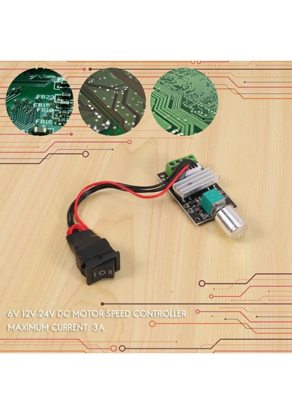 6V 12V 24V 3A Pwm Dc Motor Hız Kontrol Cihazı Ileri Geri Anahtar Kontrolü 1203B (Yurt Dışından)