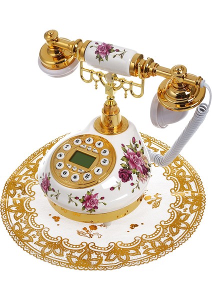 Retro Vintage Antik Stil Çiçek Seramik Ev Dekor Masa Telefon Telefonu (Yurt Dışından) fiyatları