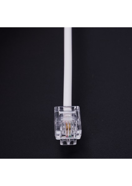 1 Adet 10 M RJ11 Telefon Konektörü Uzatma Kablosu Beyaz (Yurt Dışından)